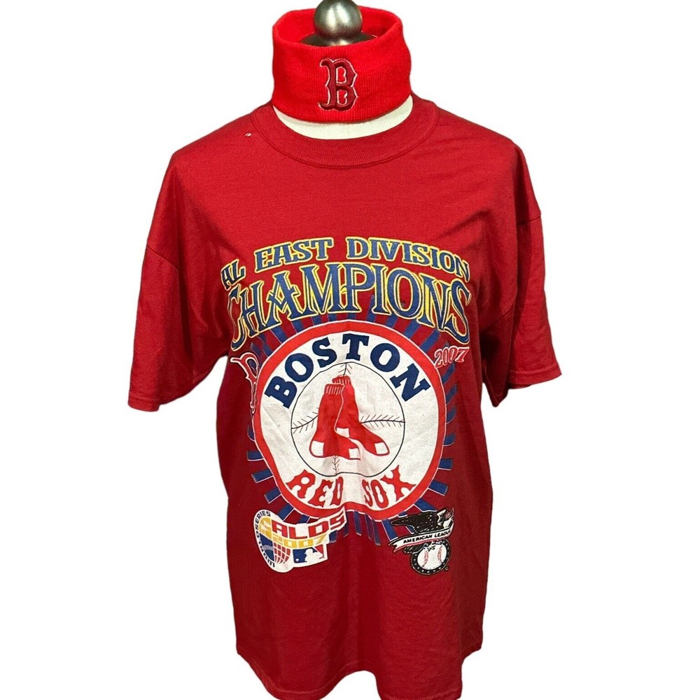 Boston Red Sox 2007‎ AL East Division Champs T Shirt MLB Baseball Size Large